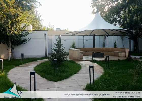Fabric-hanging-gazebo-آلاچیق-مدرن