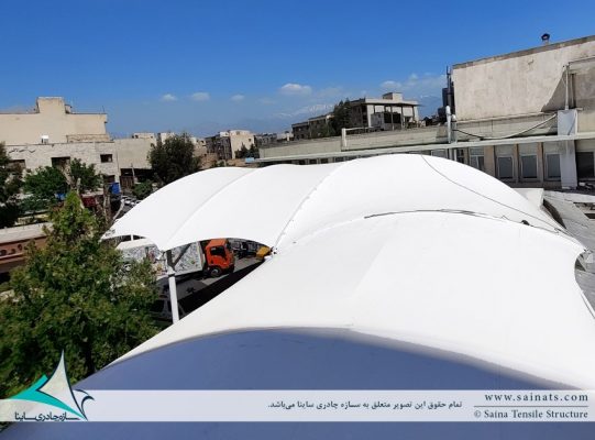 Imam-hossein-hospital-entrance-shade-سایبان-بیمارستان-امام-حسین