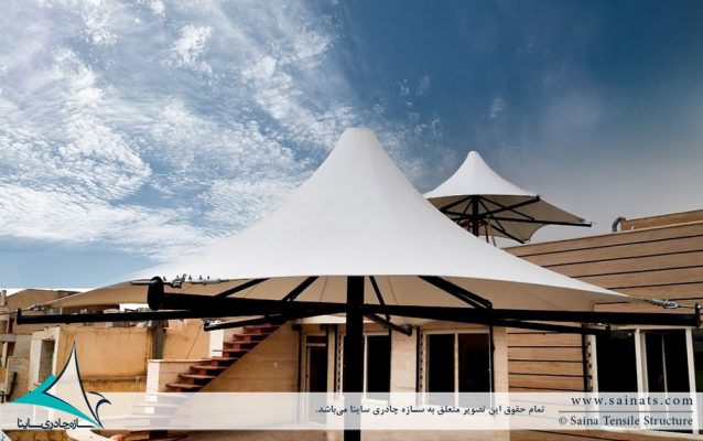 اجرای آلاچیق چادری تراس مسکونی کرمان
