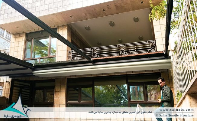طراحی و اجرای سقف متحرک کافه نیاوران