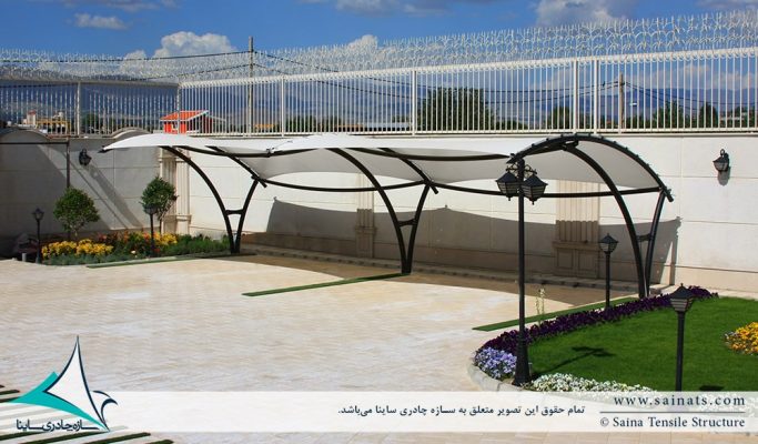 سایبان پارکینگ خودرو ویلا قزوین