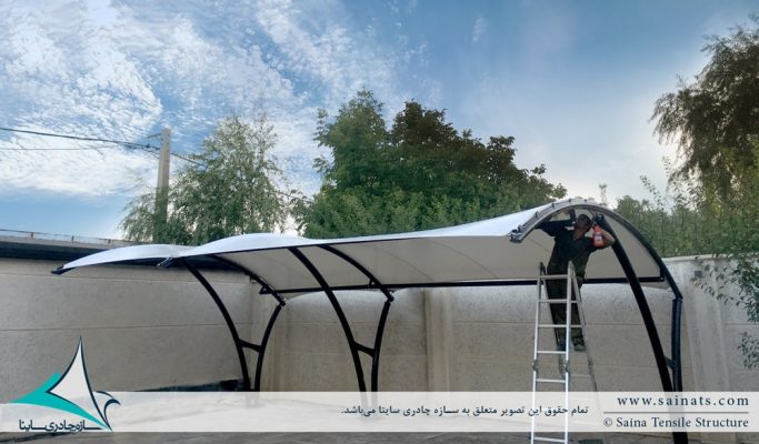 اجرای سایبان چادری خودرو در کردان کرج