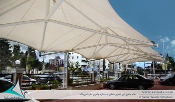 طراحی و اجرای سایبان پارکینگ خودرو مجتمع مسکونی در نوشهر