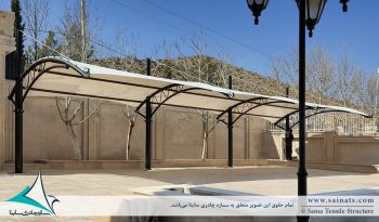 طراحی و اجرای سایبان پارکینگ ماشین در شیراز