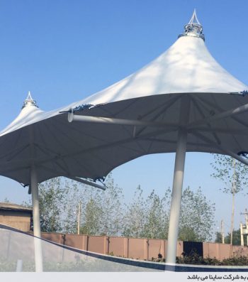 اجرای آلاچیق چادری ویلا طرح خیمه دو قله در رشت