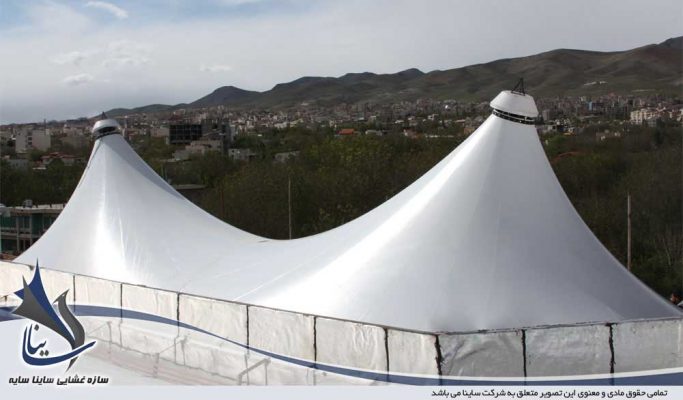طراحی و اجرای سقف چادری رستوران ملل گیلاوند