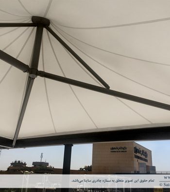 طراحی و اجرای سقف چادری کافه رستوران ایزار