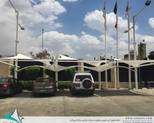 اجرای سایبان پارکینگ اتومبیل کارخانه لفاف زرین