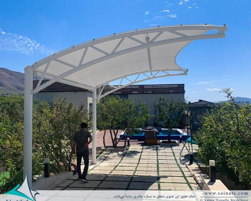 سایبان پارکینگ ویلا جابان