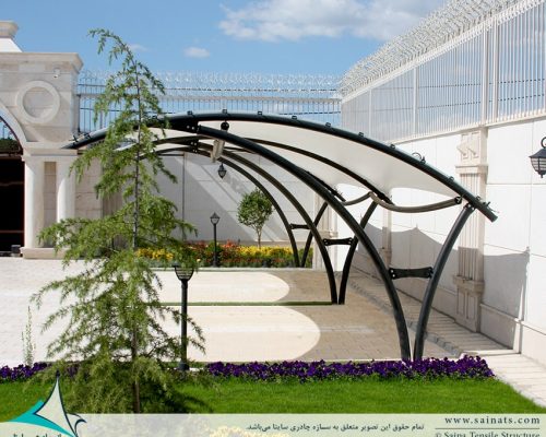 سایبان پارکینگ خودرو ویلا قزوین