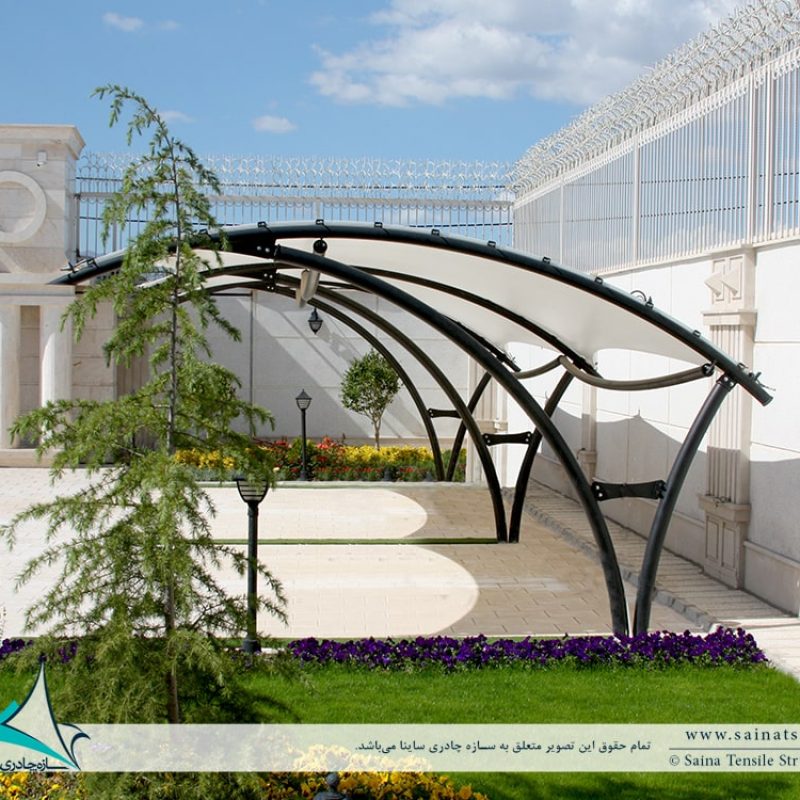 سایبان پارکینگ خودرو ویلا قزوین