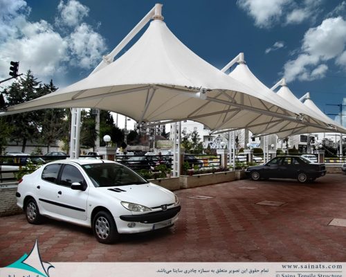 سایبان پارکینگ خودرو مجتمع مسکونی