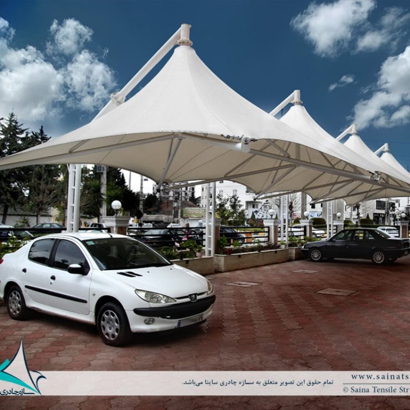 سایبان پارکینگ خودرو مجتمع مسکونی