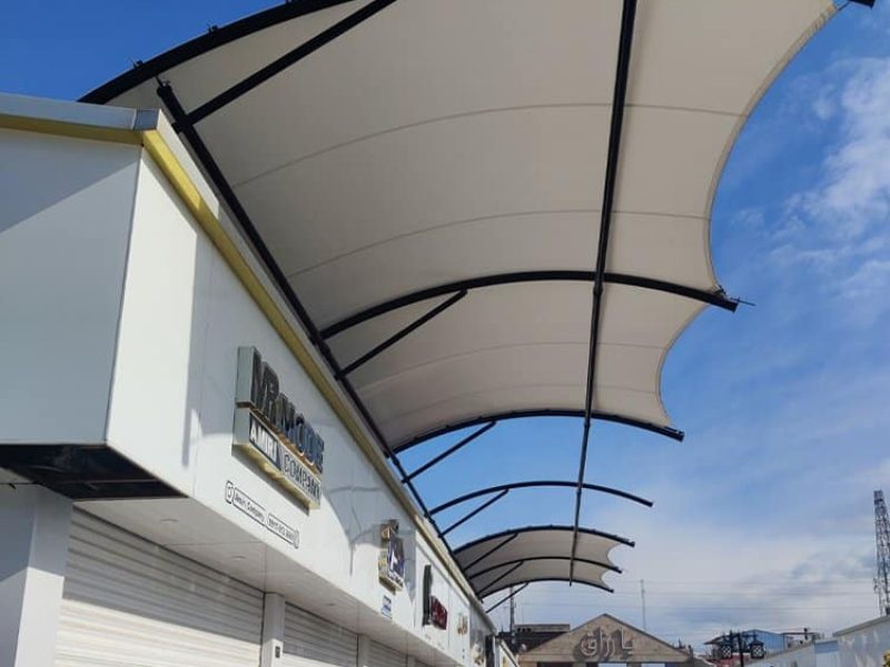 commercial-building-fabric-shade-سایبان-ورودی-فروشگاه