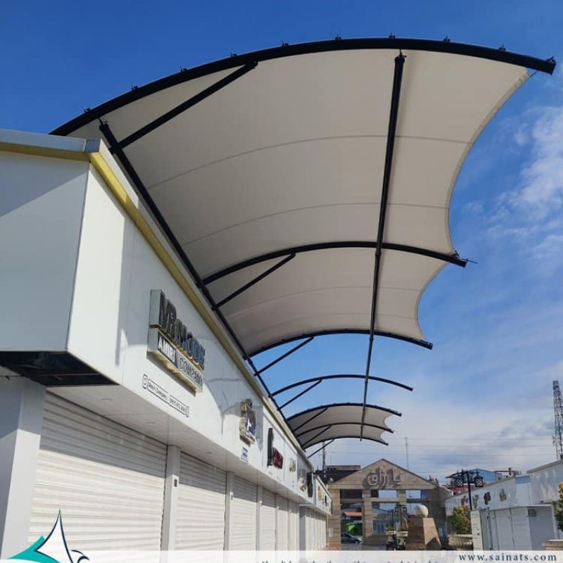 commercial-building-fabric-shade-سایبان-ورودی-فروشگاه