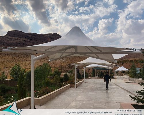 اجرای آلاچیق های چادری محوطه در اقامتگاه شیراز