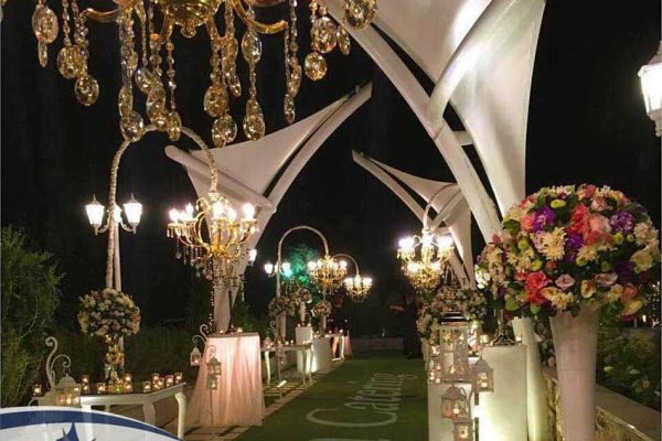 سایبان دکوراتیو باغ تالار عروسی