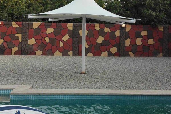 سایبان چادری استخر طرح سان شید