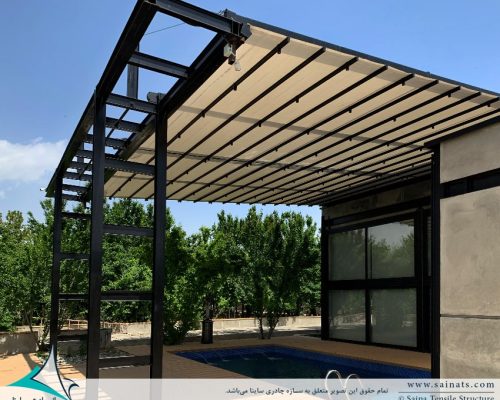 سایبان متحرک استخر ویلا در شهریار