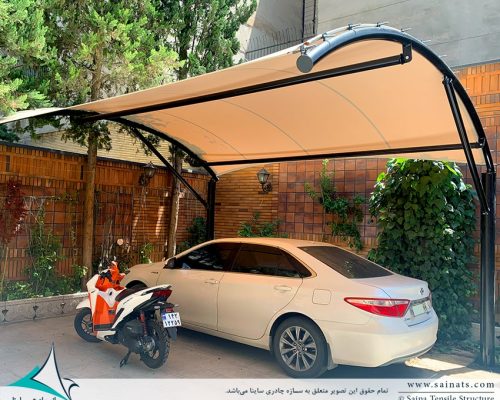 پروژه اجرای سایبان پارکینگ ساختمان مسکونی پاسداران