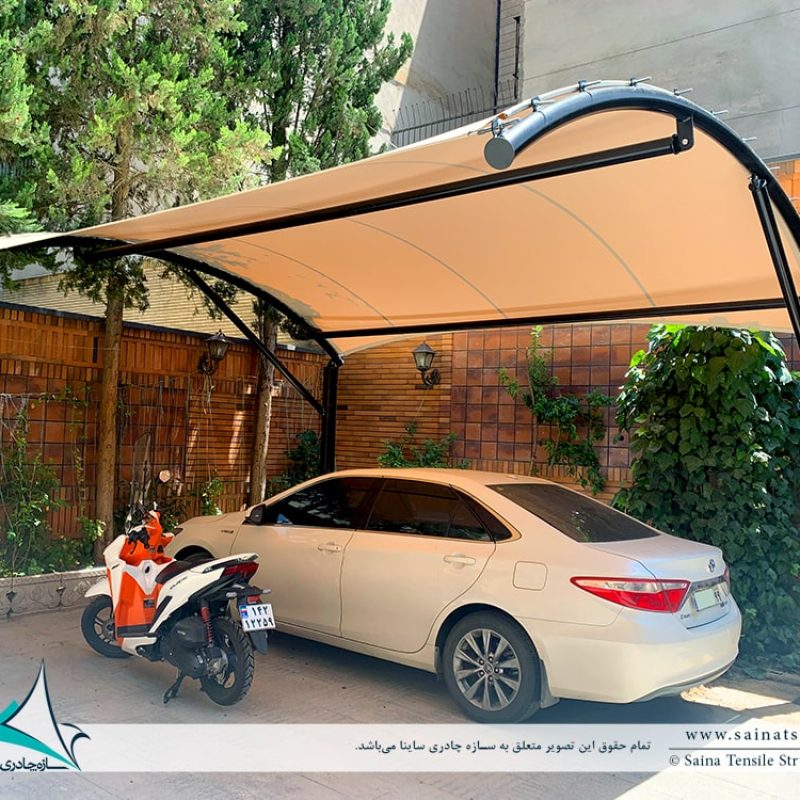 پروژه اجرای سایبان پارکینگ ساختمان مسکونی پاسداران