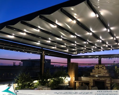 سایبان متحرک تراس پنت هاوس