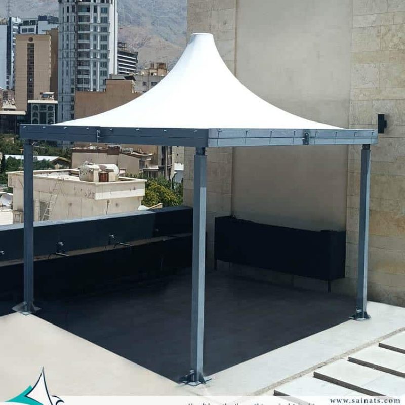 roof-garden-fabric-shade-آلاچیق-روف-گاردن-ساینا