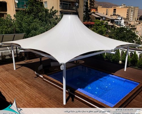 سایبان پارچه ای استخر روفگاردن