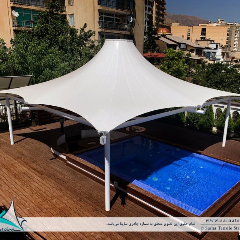 سایبان پارچه ای استخر روفگاردن