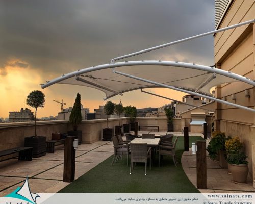 سایبان روفگاردن برج مسکونی