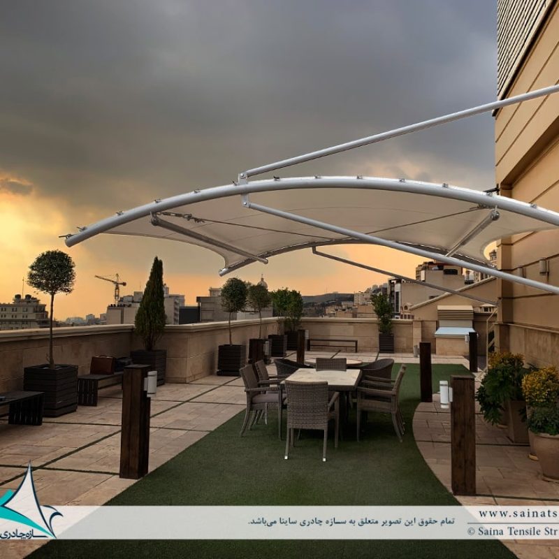 سایبان روفگاردن برج مسکونی