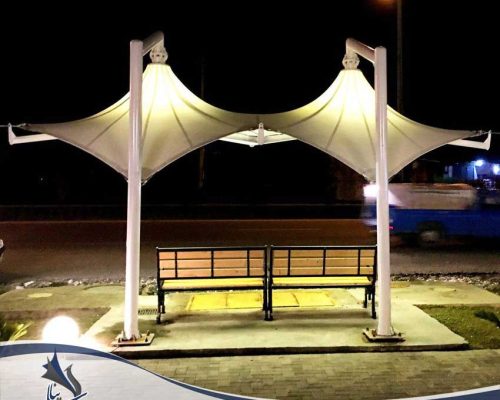 اجرای سایبان چادری ایستگاه تاکسی در بابلسر