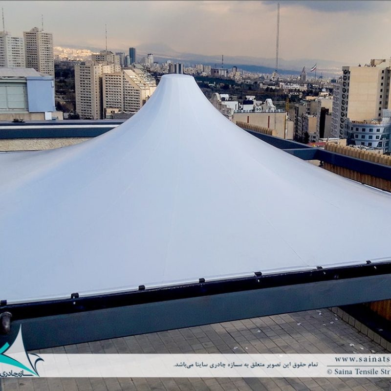 سقف پارچه ای روف گاردن در دفتر کافه بازار سعادت آباد