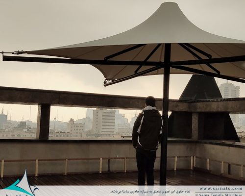 اجرای سایبان پارچه ای تراس