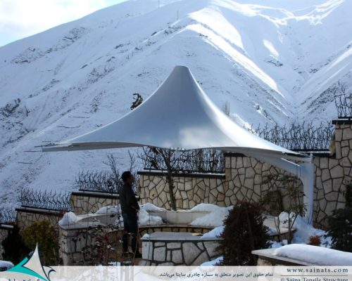 آلاچیق چادری طرح سانشید هگزا