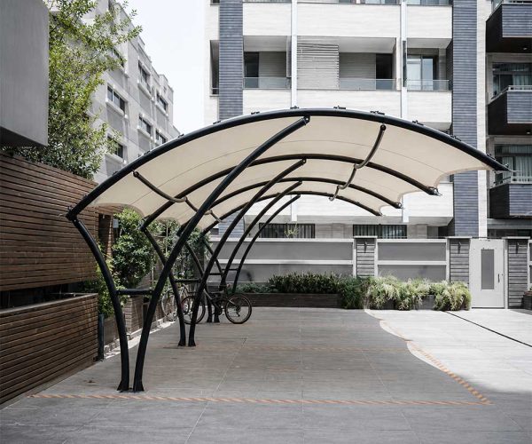 سازه-چادری-آرک-رویال-سایبان-ماشین-royal-arc-fabric-canopy