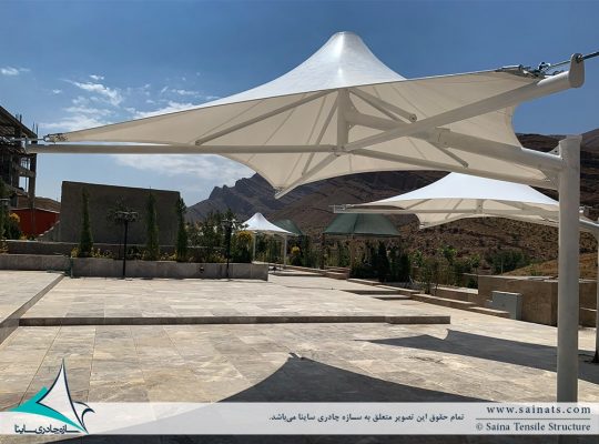 پروژه اجرای آلاچیق های چادری محوطه در اقامتگاه شیراز