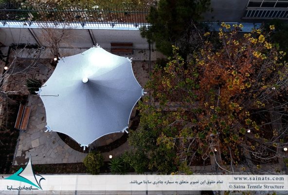 پروژه طراحی آلاچیق چادری ساختمان مسکونی در شیراز