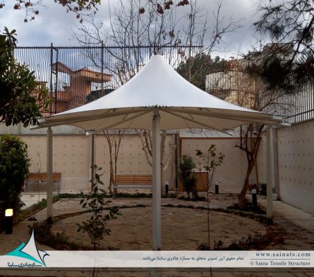 اجرای آلاچیق چادری ساختمان مسکونی در شیراز