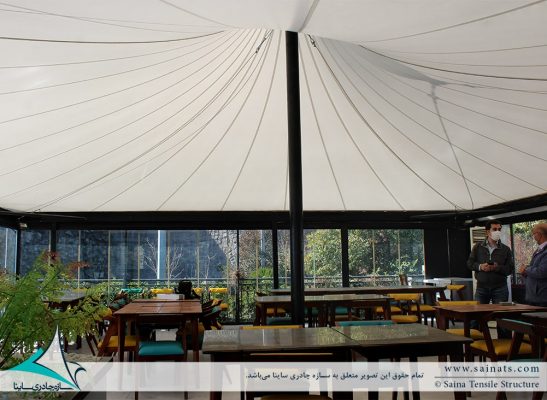 طراحی خیمه چادری کافه رستوران آبشار برج میلاد