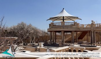آلاچیق پارچه ای ویلا شهرک صدرا شیراز