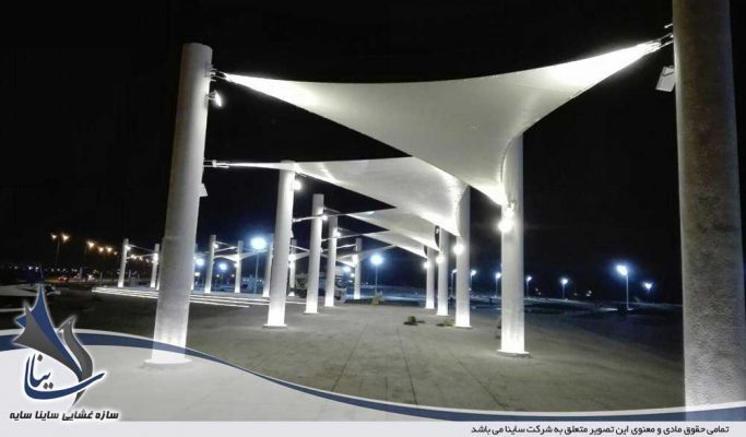 اجرای سایبان چادری طرح کایت در بوشهر