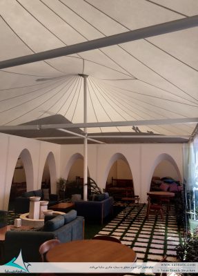 اجرای سقف پارچه ای کافه رستوران