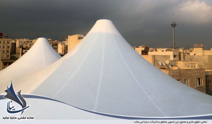 اجرای آلاچیق چادری روف گاردن در هلدینگ پیشرو