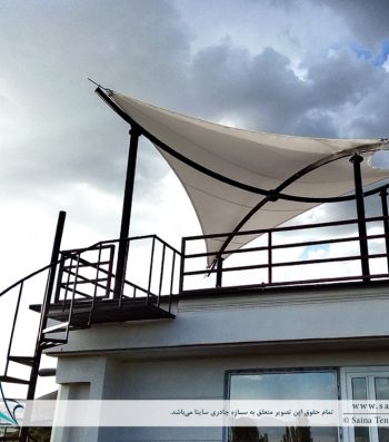 پروژه اجرای سایبان پارچه ای پشت بام ویلای شخصی آبسرد