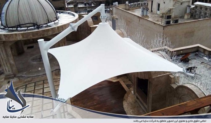 طراحی و اجرای آلاچیق پارچه ای پشت بام در قم