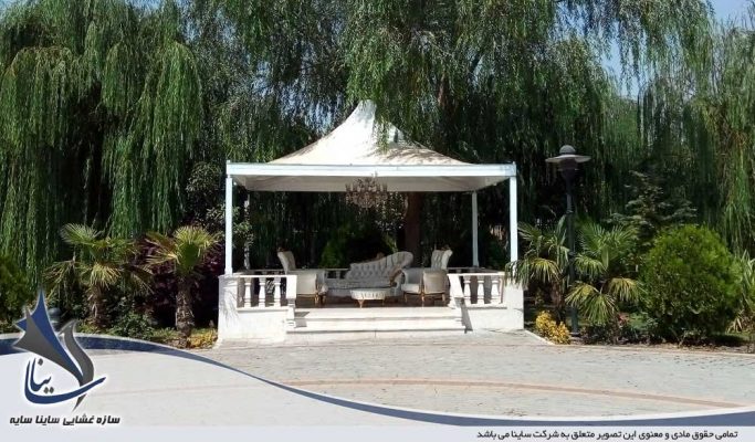 پروژه اجرای آلاچیق باغ تالار در آبیک قزوین
