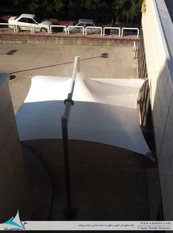 سایبان چادری ورودی بیمارستان فرشچیان در همدان