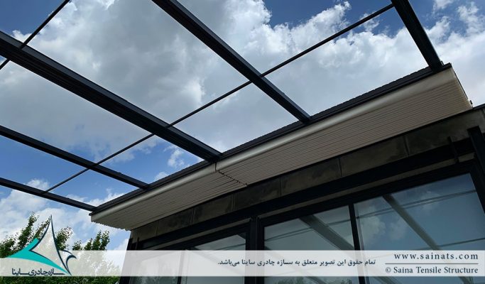 سایبان متحرک استخر ویلا