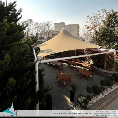 office-yard-gazebo-سایبان-پارچه-ای-حیاط-اداره